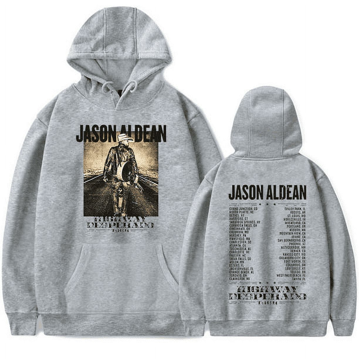 Jason Aldean merch Highway Desperado Tour hoodies sweatshirt Country style music fans hoodies sweatshirt hip hop Pullovers