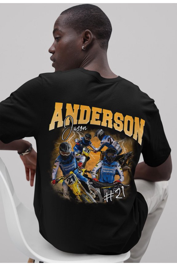 Jason Anderson Suzuki Supercross Back Design T-Shirt | Motocross Racing Shirt