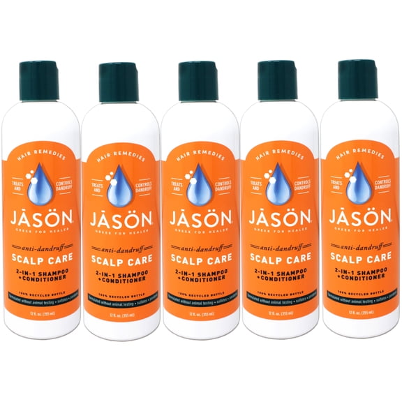 Jason Dandruff Relief Treatment 2-in-1 Shampoo & Conditioner, 12 FL OZ - 5 Pack