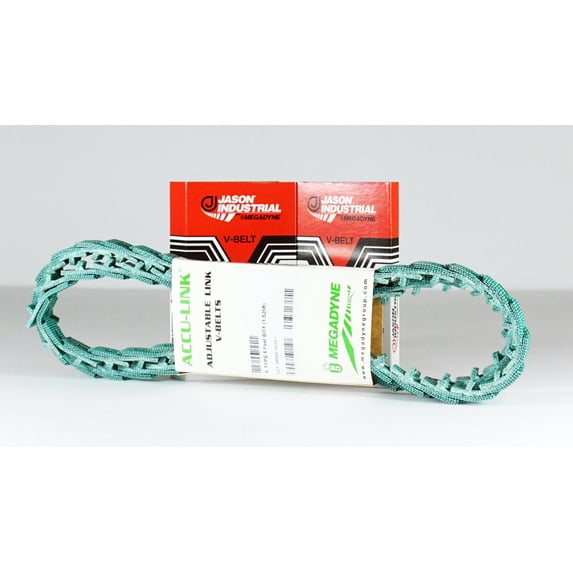 Jason Industrial - AccuLink V-Belt – Pack of 1 - A-LINK-5 - 1/2" Top Width x 5' Length – Type A / 4L – Adjustable Link V-Belt – Detachable Tab Link V-Belt - Made in EU