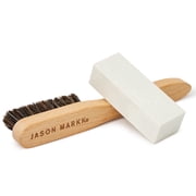 Jason Markk Shoe Cleaner Kit for Suede & Nubuck, Brush & Stain Eraser, Premium, Brown, One Size, 2 Pc