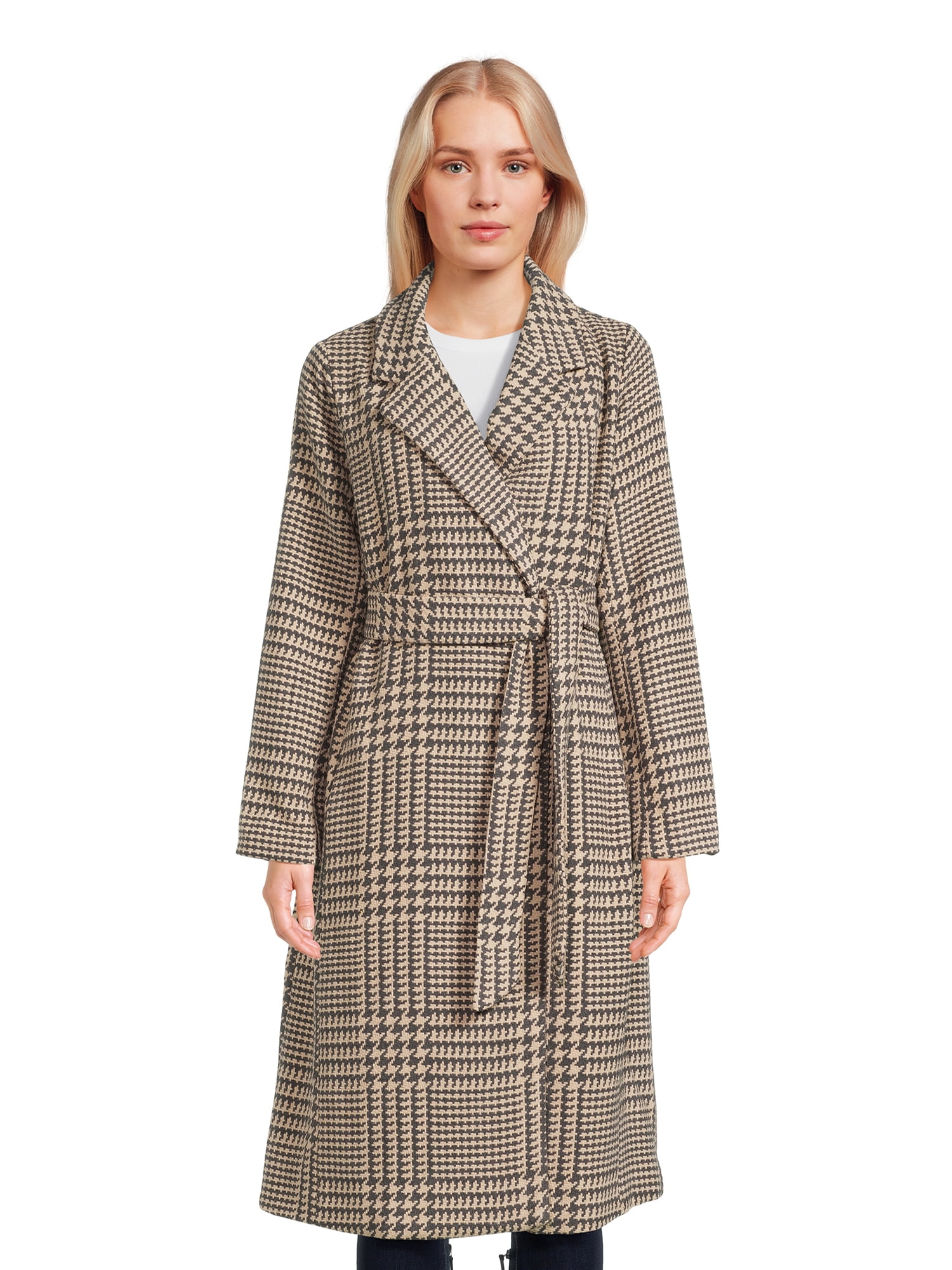 womens tie belt coat