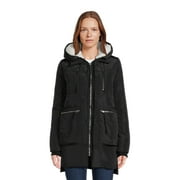 Jason Maxwell Women's Puffer Coat with Faux Shearling Lined Hood, Sizes S-XL