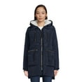 thumbnail image 1 of Jason Maxwell Women's and Women's Plus Puffer Coat with Faux Shearling Lined Hood, Sizes S-3X, 1 of 5