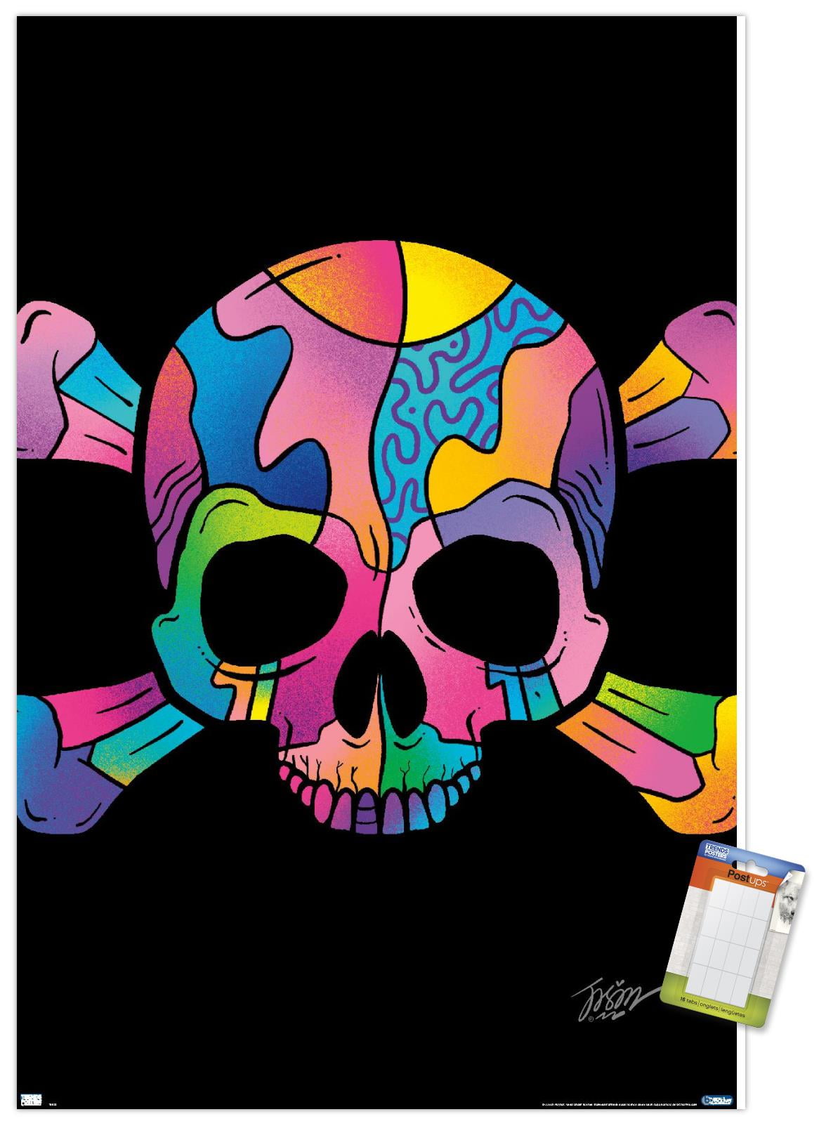 Jason Naylor - Color Skull Wall Poster, 22.375" x 34"