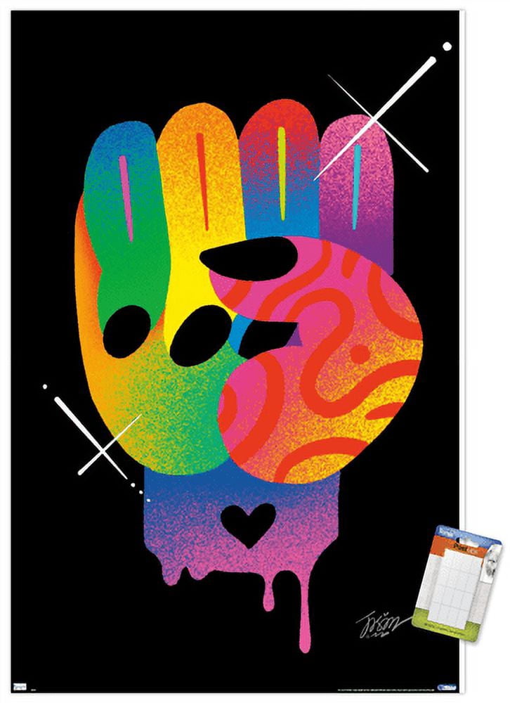 Jason Naylor - Fist of Color Wall Poster, 14.725" x 22.375"