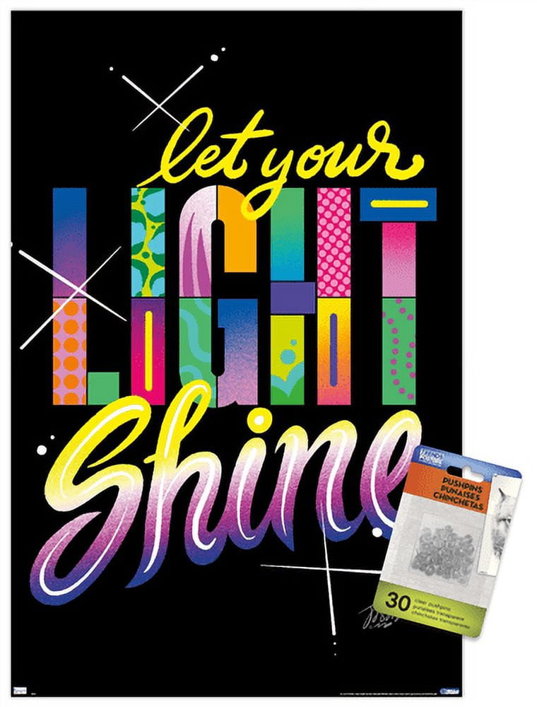 Jason Naylor - Let Your Light Shine Wall Poster with Push Pins, 14.725" x 22.375"