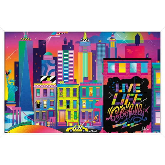 Jason Naylor - Live Life Colorfully 24.25" x 35.75" Framed Poster by Trends International