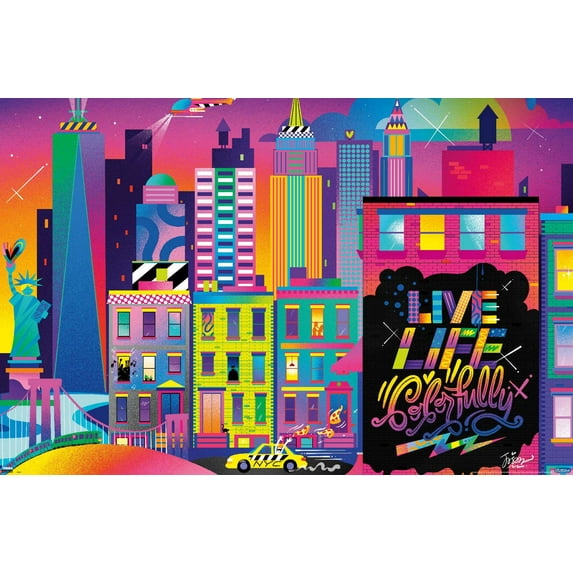 Jason Naylor - Live Life Colorfully Wall Poster, 22.375" x 34"