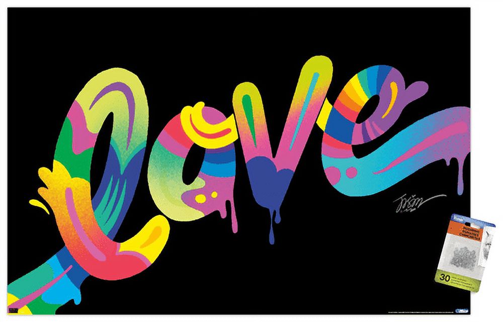 Jason Naylor - Love Wall Poster with Push Pins, 22.375" x 34"