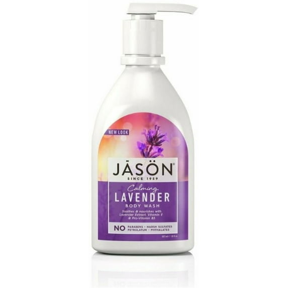 Jason Pure Natural Body Wash, Calming Lavender 30 oz (Pack of 4)