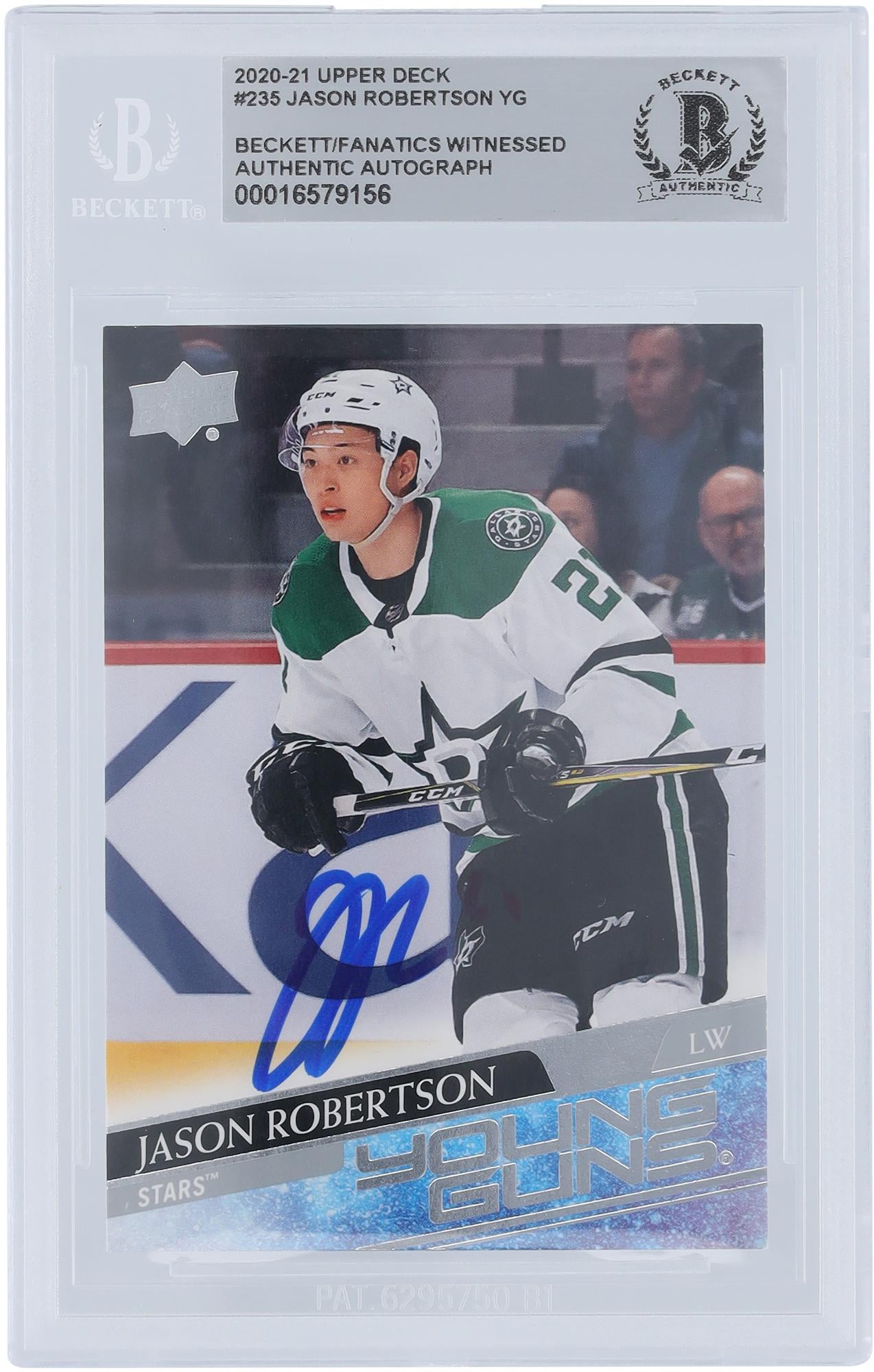 Jason Robertson Dallas Stars Autographed 2020-21 Upper Deck Series 1 Young Guns #235 Beckett Fanatics Witnessed Authenticated Rookie Card - Fanatics Authentic Certified