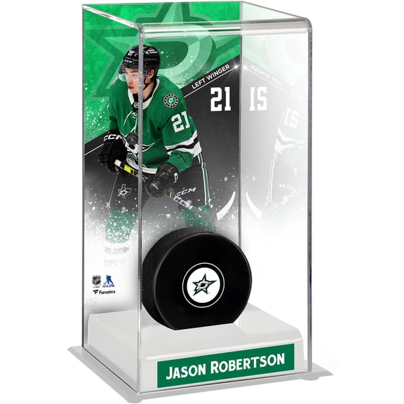 Jason Robertson Dallas Stars Deluxe Tall Hockey Puck Case