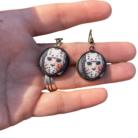 Jason Scary movie Dangle earrings gift