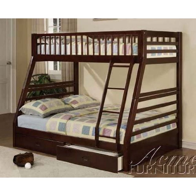 Jason Twin Over Full Wood Bunk Bed, Espresso