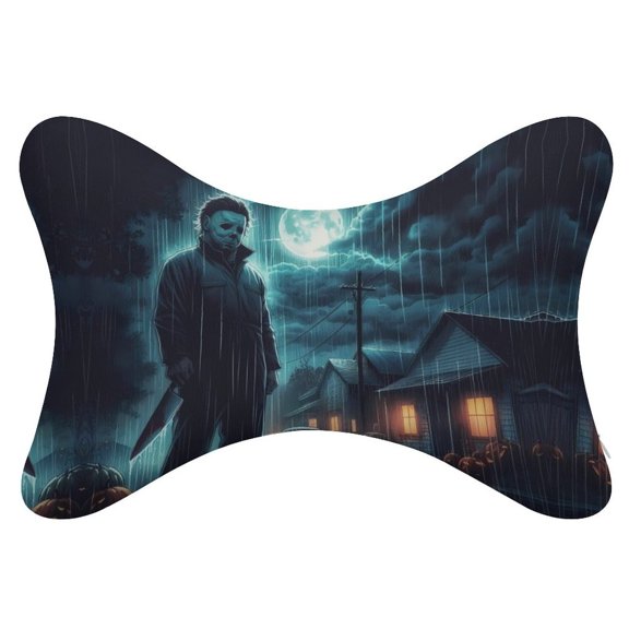 Jason-Voorhees 2Pcs Car Neck Pillow Head Rest Cushion Neck Support Headrest Comfortable Soft Fit for Most Cars Universal Car Pillow