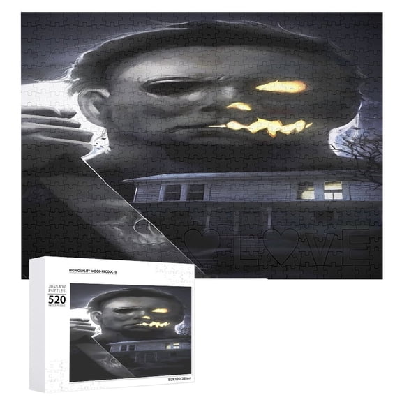 Jason_Voorhees 520 Pcs Wooden Jigsaw Puzzle, The Decor Puzzle Game For Family Art Decorations Funny Puzzle Toy Gift For Friend Wife Mom