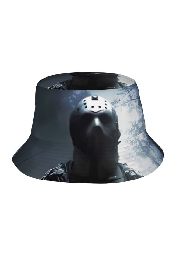 Jason Voorhees Bucket Hat Beach Sun Hat For Women Men, Beach Caps Reversible Lightweight Outdoor Cap For Beach Travel Headwear