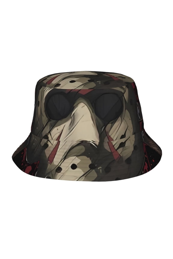 Jason Voorhees Bucket Hat Beach Sun Hat For Women Men, Beach Caps Reversible Lightweight Outdoor Cap For Beach Travel Headwear