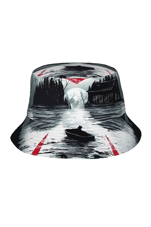 Jason Voorhees Bucket Hat Beach Sun Hat For Women Men, Beach Caps Reversible Lightweight Outdoor Cap For Beach Travel Headwear