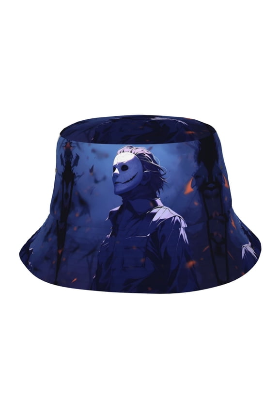 Jason Voorhees Bucket Hat Beach Sun Hat For Women Men, Beach Caps Reversible Lightweight Outdoor Cap For Beach Travel Headwear