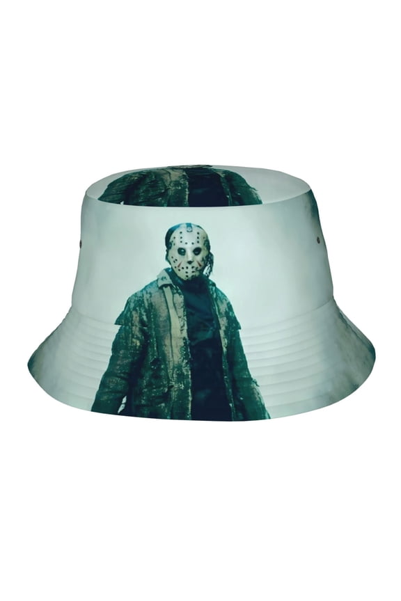 Jason Voorhees Bucket Hat Beach Sun Hat For Women Men, Beach Caps Reversible Lightweight Outdoor Cap For Beach Travel Headwear