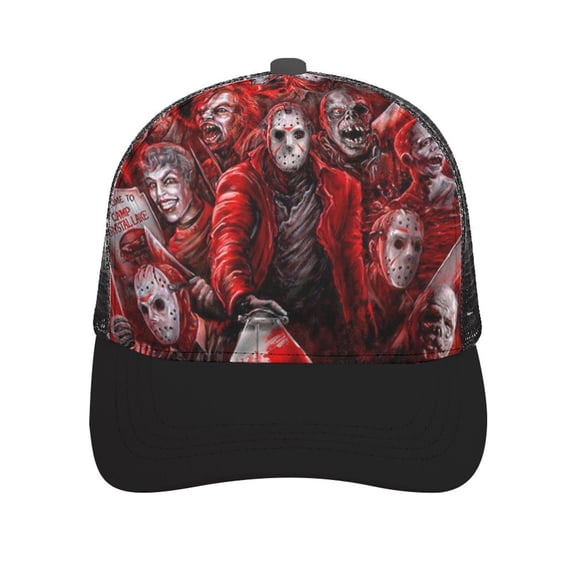 Jason Voorhees Caps Breathable Baseball Cap Dad Hat Adjustable Casual Trucker Caps for Outdoor Running Workouts