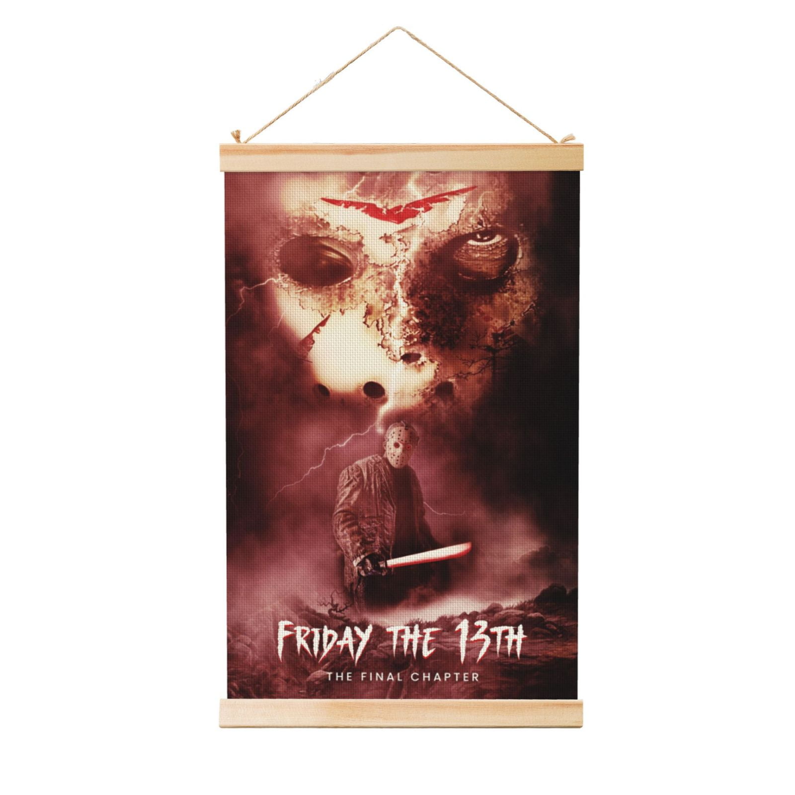 Jason Voorhees Friday the 13th Wooden Shaft Hanging Poster Home Decor ...