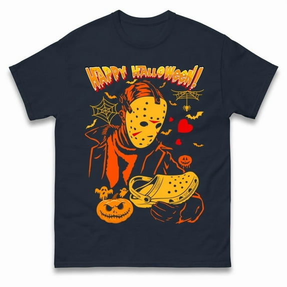 Jason Voorhees Happy Halloween T Shirts,Navy Color,Size XL