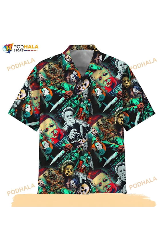 Jason Voorhees Horror Print Funny Hawaiian Shirt, Tropical Shirt For Men