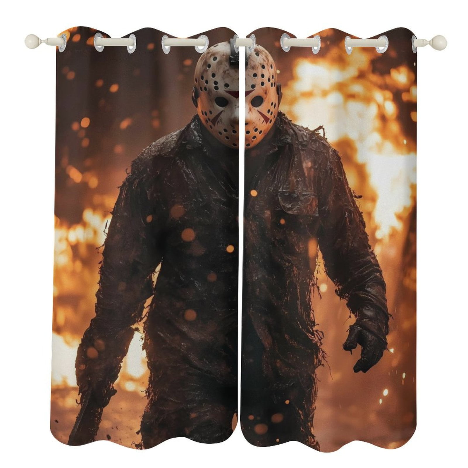 Jason Voorhees Curtain Blackout Thermal Insulated Drapes Bedroom ...
