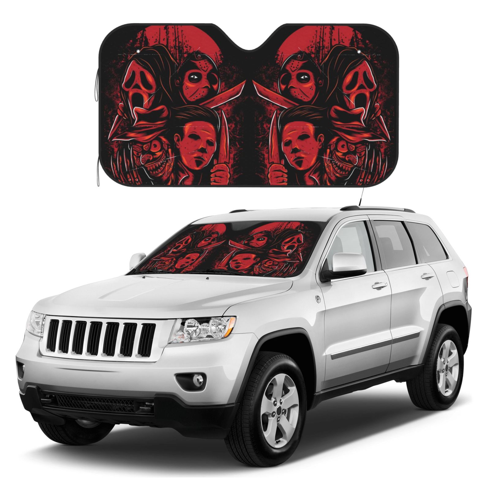 Jason-Voorhees Sun Shade, Car Front Window Shades Sunshade, Cover Sun ...