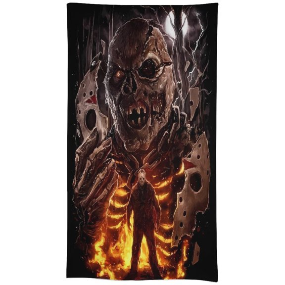 Jason Voorhees Tablecloth, Washable Reusable Rectangular Tablecloth Table Cover for Birthday Celebrations And Events, Birthday Party Decorations 55"x110"