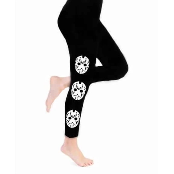 Jason Vorhees Women's Cotton Leggings - Solid Black - X-Large