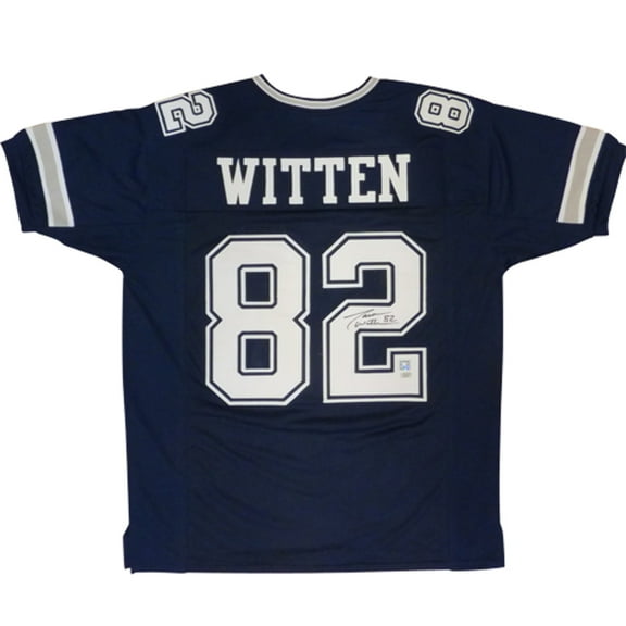 Jason Witten Autographed Dallas Cowboys (Blue #82) Custom Jersey - Witten Holo