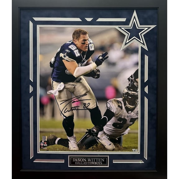 Jason Witten Autographed Hand Signed Custom Framed 16x20 Photo - Fanatics COA