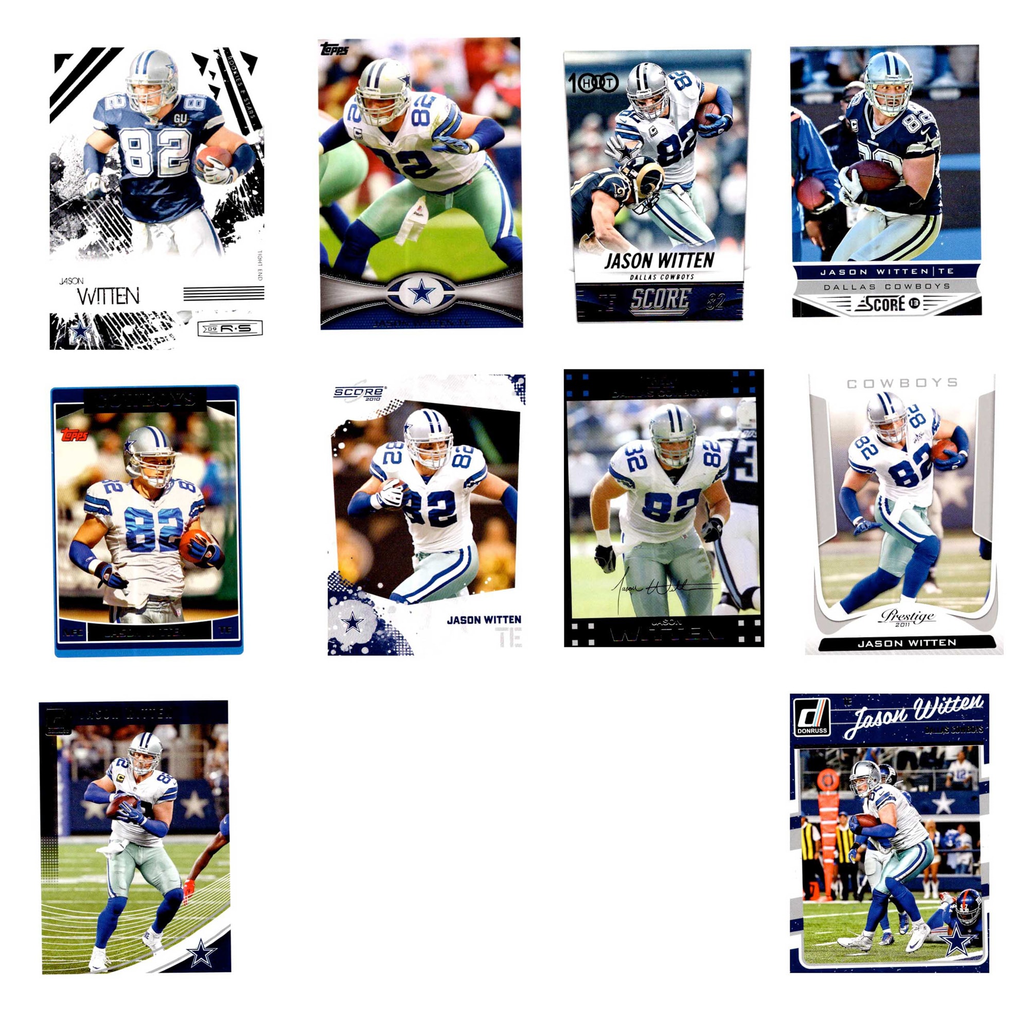 Jason Witten Dallas Cowboys Trading Cards Set