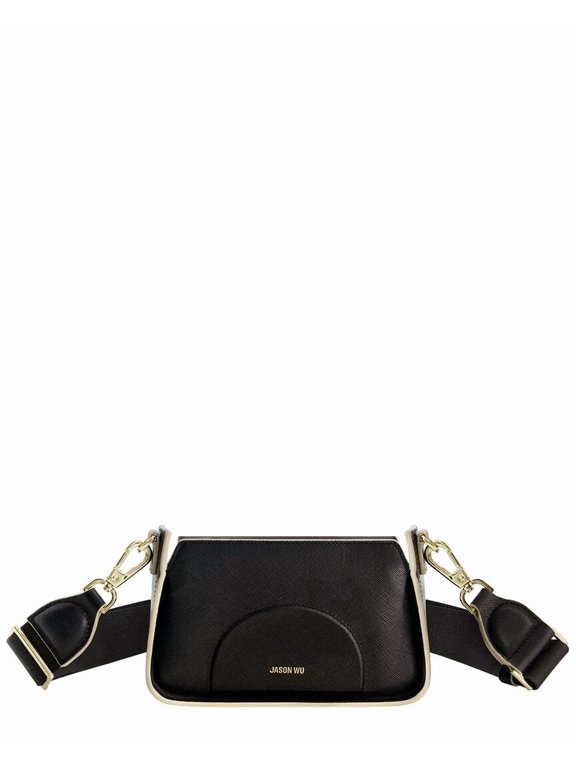 Leather Shoulder Bag, Black