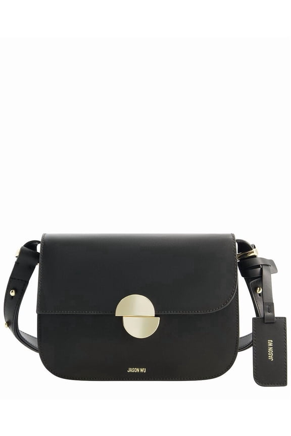 Leather Shoulder Bag, Black
