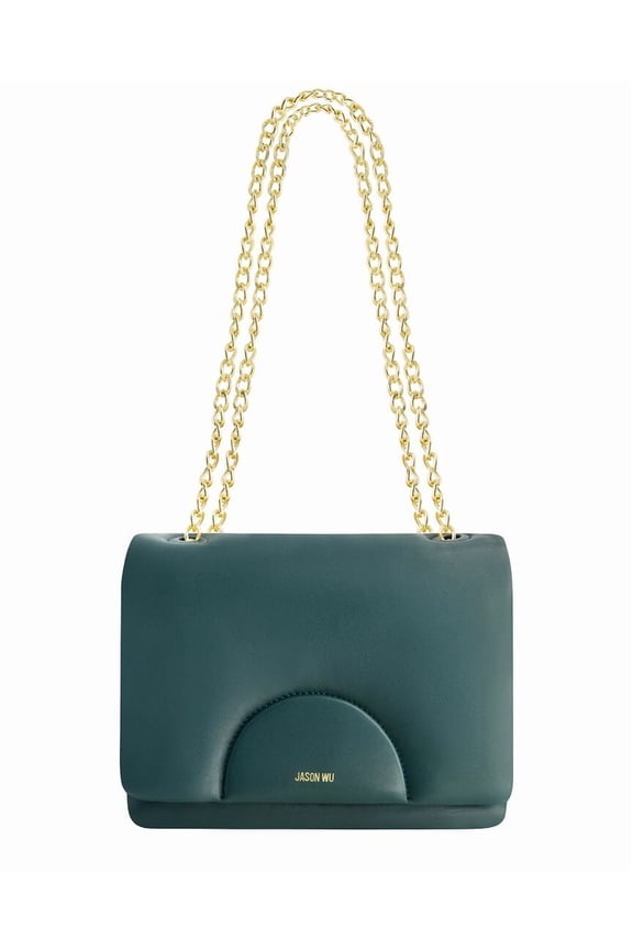 Leather Shoulder Bag, Green