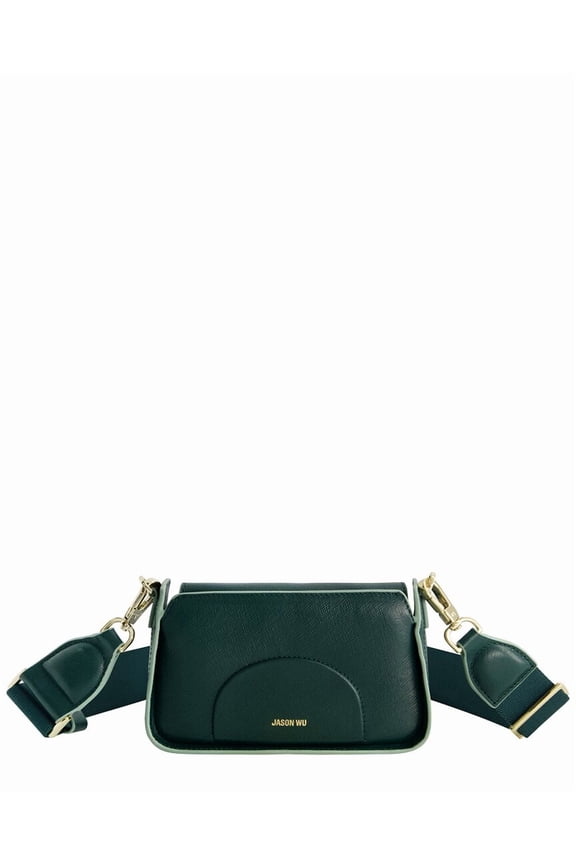 Leather Shoulder Bag, Green