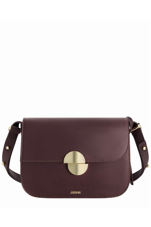 Leather Shoulder Bag, Purple