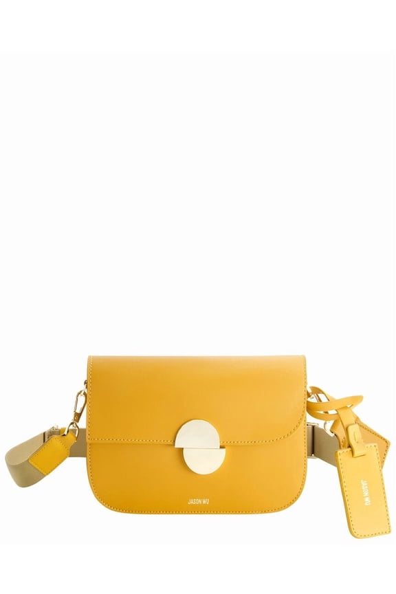 Leather Shoulder Bag, Yellow