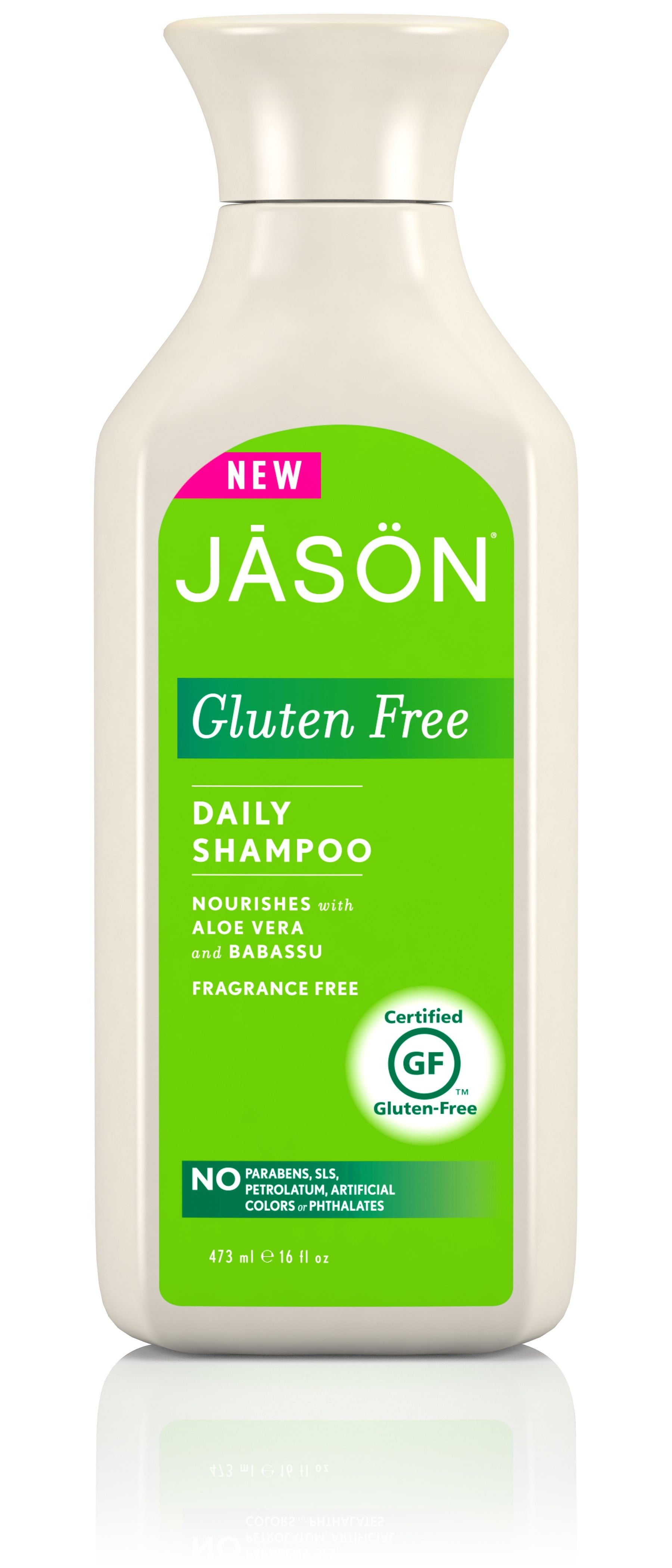 Jason gluten free daily shampoo, fragrance free, 16 fl oz