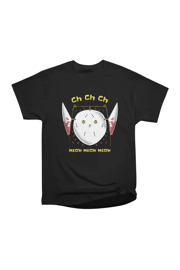 Jasons Masked Cat Ch Ch Ch Meow T-Shirt Tee Gift For Him Merch For Her Apparel For Friend