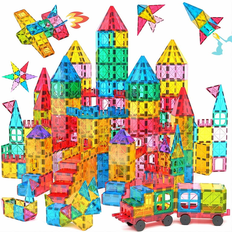 Jasonwell Large 108pcs Magnetic Tiles Building Blocks, Learning