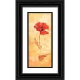 thumbnail image 1 of Jasper 8x14 Black Ornate Wood Framed with Double Matting Museum Art Print Titled - Single red I, 1 of 4