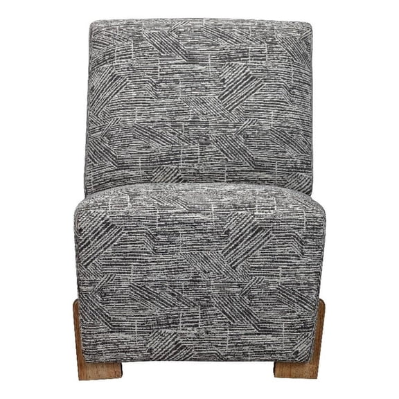 Zebra Print Jasper Accent Chair Natural Wood Legs