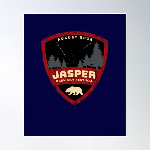 Jasper Dark Sky Festival August 12-21 Power Down Look Up Poster Wall Art, Modern Wall Decor, 8x12 UNFRAMED