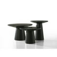thumbnail image 1 of Jasper Ebony Black Wood 3-PC Coffee End & Console Table Set with Pedestal Base, 1 of 10